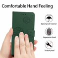 thumbnail image 4 of PU Leather Wallet Case for iPhone 18 Pro Max /17 Pro Max 6.9", Daisy Embossed Flip Folio Cover with Card Slots, Magnetic Closure Phone Case,Green, 4 of 6