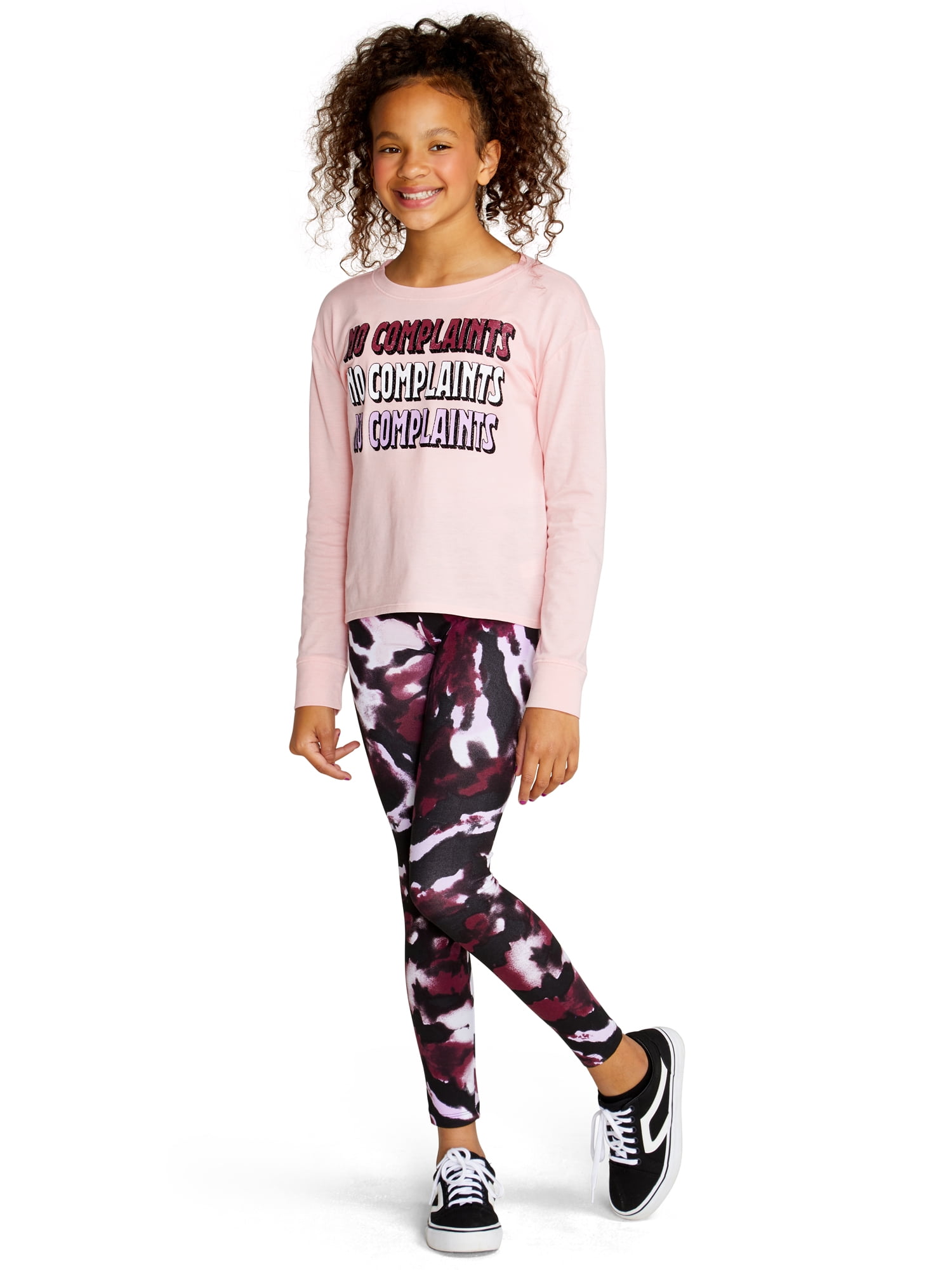 Justice Girls Long Sleeve Graphic Top 