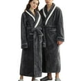 thumbnail image 7 of XMMSWDLA Women's Fleece Robes, Long Winter Warm Soft Plush Bathrobes for Women, Fluffy Comfy House Coat Warm Robes for Women, 7 of 7