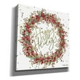 thumbnail image 2 of Epic Graffiti 'Happy Holidays Berry Wreath' by Cindy Jacobs, Canvas Wall Art, 37"x37", 2 of 2