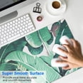 thumbnail image 4 of Refresh Your Workspace with XL Extended Large Mouse Pad - Teal Tropical Leaves Design, Waterproof, Non-Slip, Stitched Edge, Ideal for Gaming, Computer, Keyboard, Laptop - 31.5 x 11.8 Inch, 4 of 7