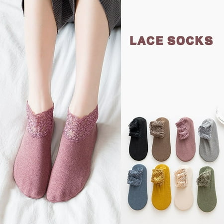 

10 Pairs Womens Lace Ankle Socks ruffle socks Fishnet Ankle Socks for Womens Girls