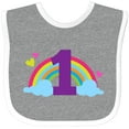 thumbnail image 3 of Inktastic 1st Birthday Rainbow Girls Baby Bib, 3 of 4