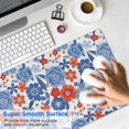 thumbnail image 4 of Long Mouse Pads for Desk,Pioneer Flower Floral Print Pattern Desk Mats on Top Of Desks, Desk Mouse Pad Extra Large with 3mm Non-Slip Base and Stitched Edge for Gaming,Office,Work,Home 35.4"x15.7", 4 of 6