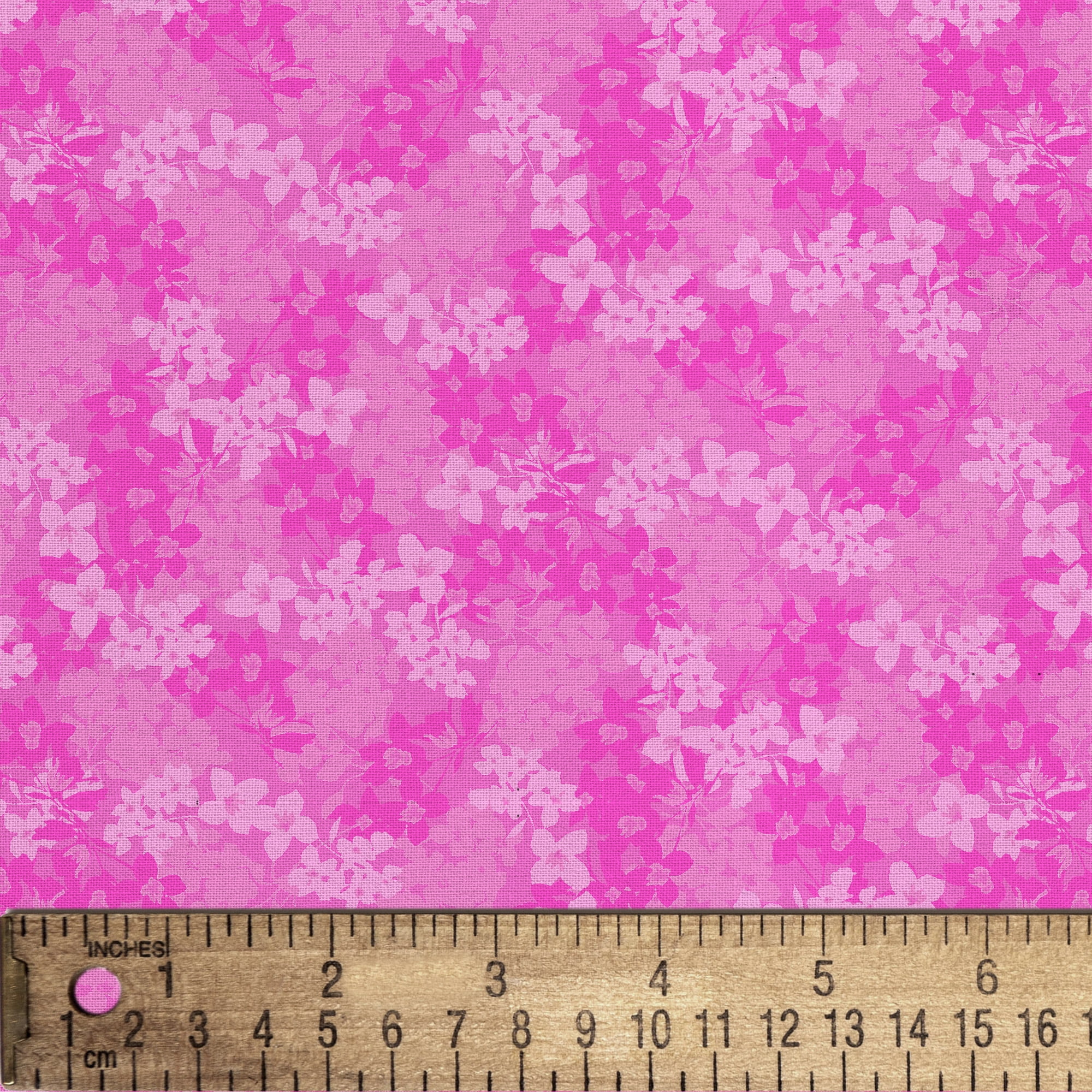 Waverly Inspirations 1 Yard 100% Cotton Eva's Blooms, Fuschia, 44" Wide for Quilting & Sewing