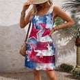 thumbnail image 5 of American Flag Dress for Women 4Th of July Patriotic Shirt Crew Neck Short Sleeve Sundress Elastic High Waist Dresses Summer Baggy Boho Mini Dress Beach Vacation Sun-Dress 2025, 5 of 5