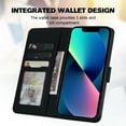 thumbnail image 2 of Allytech Wallet Case for iPhone 13 with Cute Cartoon Pattern, 3 Card Slots + 1 Cash Slot + Wrist Strap, Premium PU Leather Stand Magnetic Clasp Shockproof Protective Case, Darkgray, 2 of 8