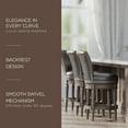 thumbnail image 2 of Maven Lane Pullman Counter Stool in Reclaimed Oak Finish w/ Ronan Stone Vegan Leather, 2 of 6