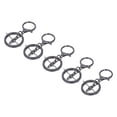 thumbnail image 5 of 30 juegos de anillos de llavero, juego de cadena de anillos de llavero de metal, joyería colgante artesanal para suministros de llavero DIY, color plateado y negro, 5 of 5