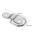 thumbnail image 2 of TEHAUX 16Pcs Durable Silver Trailer Tie Down Hooks with D Rings for Secure Truck Bed Cargo Lashing, 2 of 7