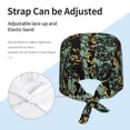 thumbnail image 3 of Yiaed Lilies Flowers Print Turban Hat for Women Men Comfortable Adjustable Cleaning Working Cap with Sweatband, 3 of 4