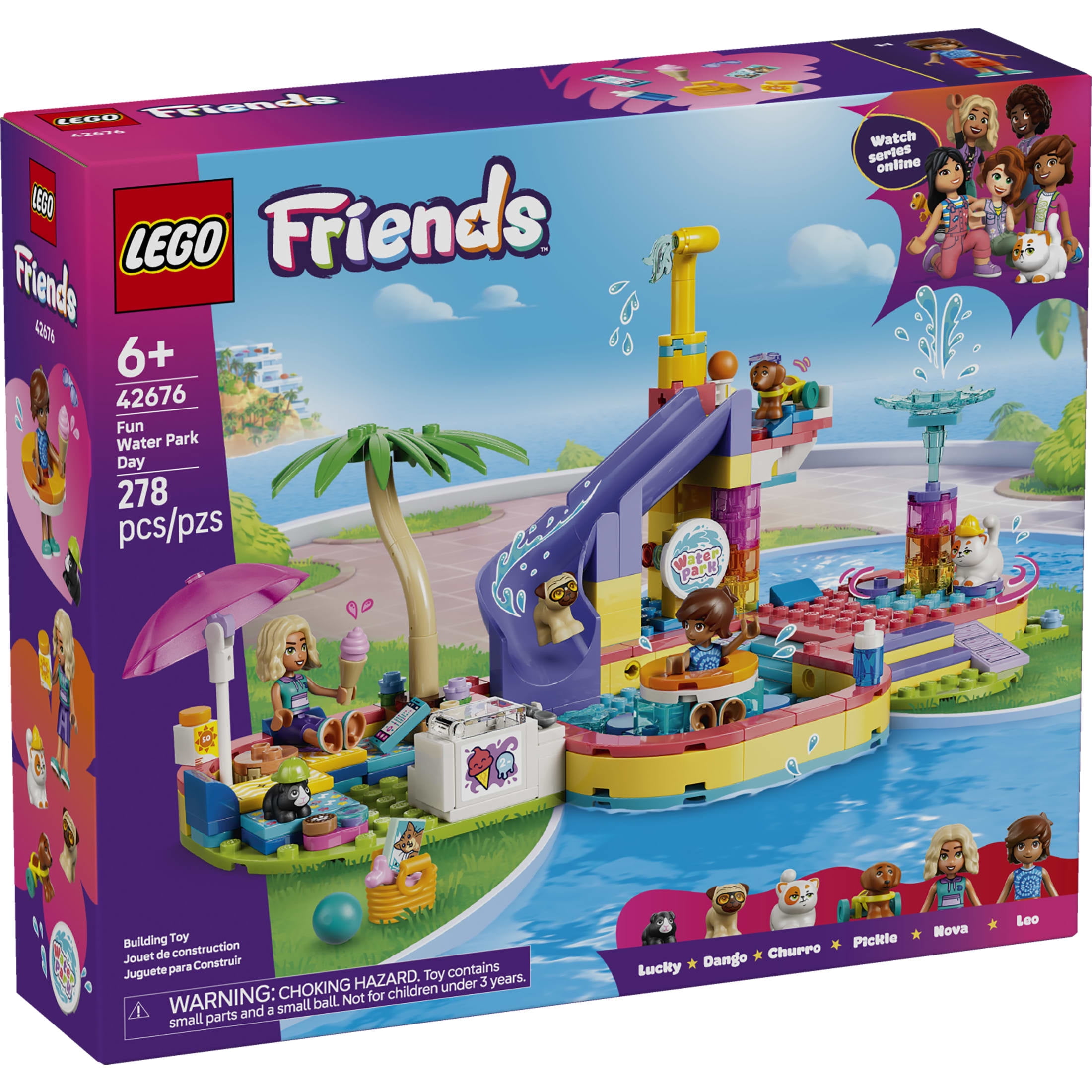 LEGO Friends Fun Water Park Day - Building Toy for Girls & Boys, Ages 6+ - Pretend Play Toy & Figures - Gift for Birthdays - 42676
