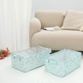 thumbnail image 6 of Unique Bargains Fabric Storage Bins with Handles Collapsible Basket Green With Lids, 6 of 7
