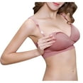 thumbnail image 5 of successthop Maternity Bras for Breastfeeding Womens Maternity Wirefree Push up Bralette Padded Button Front Adjustable Strap Corset Full Coverage Crop Cami Top Sexy Lingerie Pink XL, 5 of 7