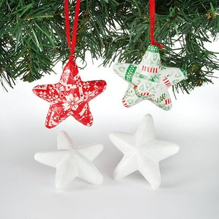3d polystyrene stars for children to decroate and personalise pack of 15 lightweight - Ross Christmas Decorations 3d polystyrene stars for children to decroate and personalise pack of 15 lightweight - Ross Christmas Decorations