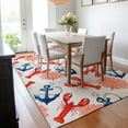 thumbnail image 6 of Addison Rugs Mayfield Washable Coastal Lobster/anchor Ivory Rectangle Rug, 10' x 14', 6 of 6
