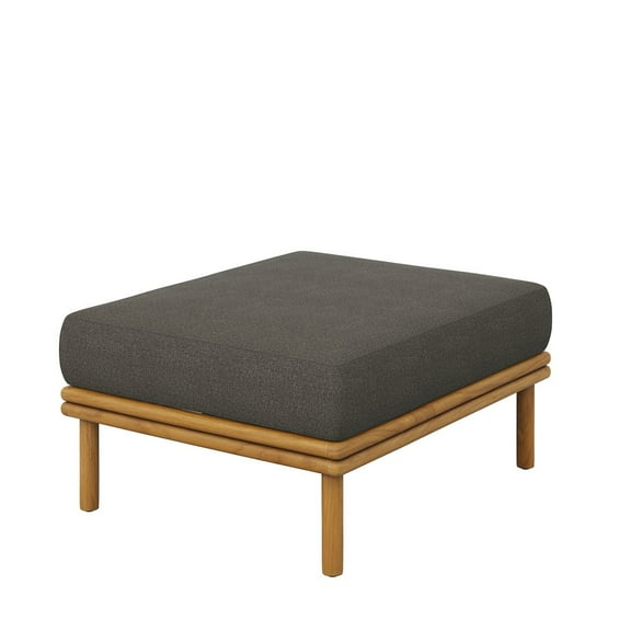 Wren Ottoman in Natural Flint Gray