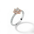thumbnail image 3 of 1 carat Round Brilliant Cut Moissanite Engagement Ring Simulant Promise Ring, 3 of 5