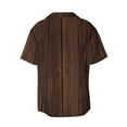 thumbnail image 2 of Easygdp Vintage Wood Men's Casual Short-sleeved Shirt with Pocket and Button Suitable for Beach Vacation Leisure - Medium, 2 of 7