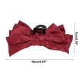 thumbnail image 4 of Unique Bargains 1 Pc Hair Clip Bow Pattern Claw Clip 5.91"x2.17"x2.76" Red, 4 of 5