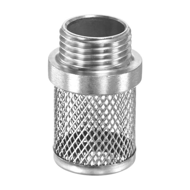 Uxcell 1-Pack Colador de Malla de Succión de Entrada, Colador de Manguera de Jardín de Acero Inoxidable de 20 mm para Filtración de Acuario, Riego y Pulverizador