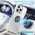 thumbnail image 5 of Hidden Series Designed for iPhone 13 Pro Case 5G, [Heat Dissipation] [No Fall-Off Kickstand] 360°Metal Ring,Military Grade Shockproof Phone Case for iPhone 13 Pro 6.1 Inch, Silver, 5 of 7