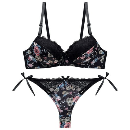 

Mrat Lingerie Sets Lingerie Pajama Set with Robe Fashion Women With Steel Rings Print Lace Underwear Ladies Lntimates Set Lingerie Sets Lingerie Lace Bodysuit Babydoll