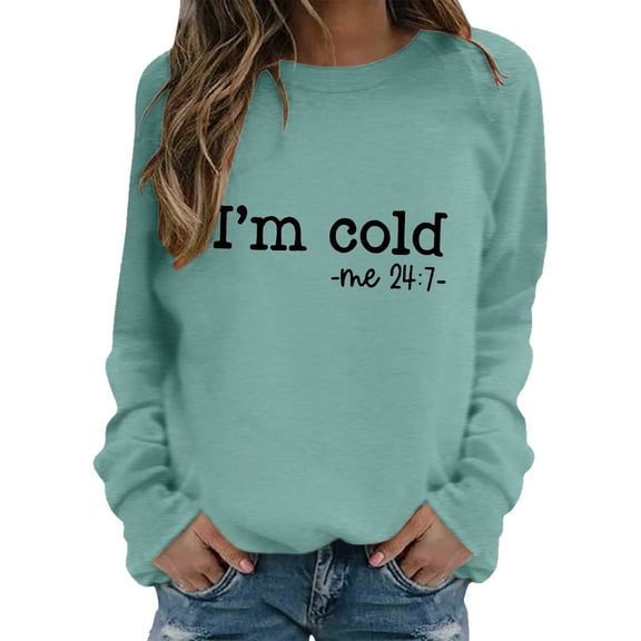DHFJKG Womens Casual Sweatshirts Crewneck Letter Printed Lightweight Soft Long Sleeve Comfort Pullover For Everyday Wear Women Trendy Graphic Sweatshirt