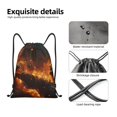 thumbnail image 4 of Fotbe Cool Fire Man Bolsa Mochila con Cordón Estampada, Bolsa de Gimnasio Deportiva, Bolsa Cinch, Bolsa con Cordón para Hombres y Mujeres-Small, 4 of 6