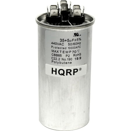 

HQRP 35uf 5uf 370-440V Dual Run Capacitor CBB65 AC Electric Motor Start HVAC Blower Compressor Furnace 35MFD 5MFD CBB65-R Z97F9834 97F9834