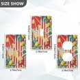 thumbnail image 7 of Yayeee Blank Wall Plate Cover 1-Gang 4.5"x2.7" Home Unused Decorative Outlet, White Striped Lemon, 7 of 7