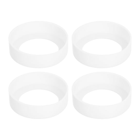 Uxcell 4pcs Protective Silicone Bottle Boot/Sleeve, Non slip Bottom Cover Cap for Water Bottle Clear 65mm