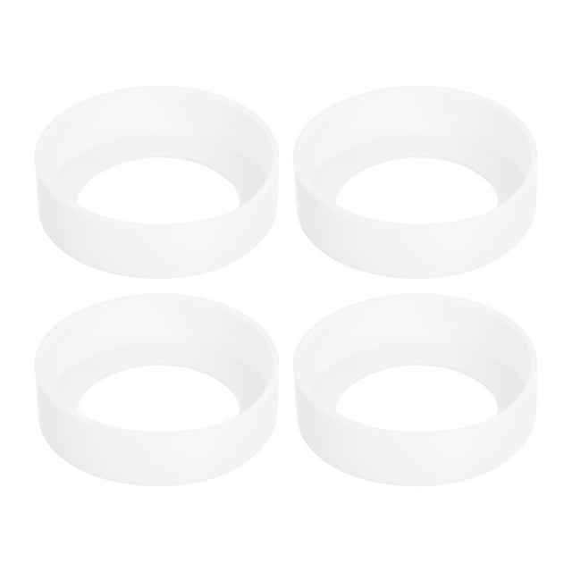 Uxcell 4pcs Funda Protectora de Silicona para Botellas, Tapa Antideslizante para Botella de Agua Transparente 70mm