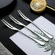 thumbnail image 3 of Stainless Steel Forks 2-Prong Mini Fruit Appetizer Forks for Cocktail Party Dessert (10-Piece Set), 3 of 5