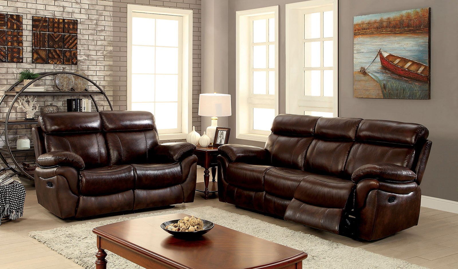 2pc leather sofa set