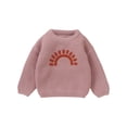 thumbnail image 1 of FOCUSNORM Chandail Tricoté pour Bébé Garçon Fille Sun Embroidery Col Rond Manches Longues Pull pour Automne Hiver, 1 of 9