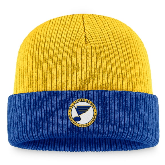 Men's Fanatics  Gold/Blue St. Louis Blues Heritage Vintage Cuffed Knit Hat