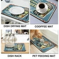 thumbnail image 4 of Dish Drying Mat, Coffee Cup Farmhouse Design Absorbent Coffee Bar Mat for Countertops, Coffee Bar Accessories for Kitchen Counter Coffee Maker Coffee Pot Dining Room Decoration 18x24in, 4 of 7