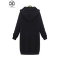 thumbnail image 3 of Luxtrada Women Winter Plus Size Long Hoodie Coat Warm Hooded Jacket Zip Parka Overcoats, 3 of 7