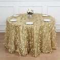 thumbnail image 5 of BalsaCircle 120" Champagne Leaf Petals Taffeta Round Tablecloth Reception Catering Decorations, 5 of 8