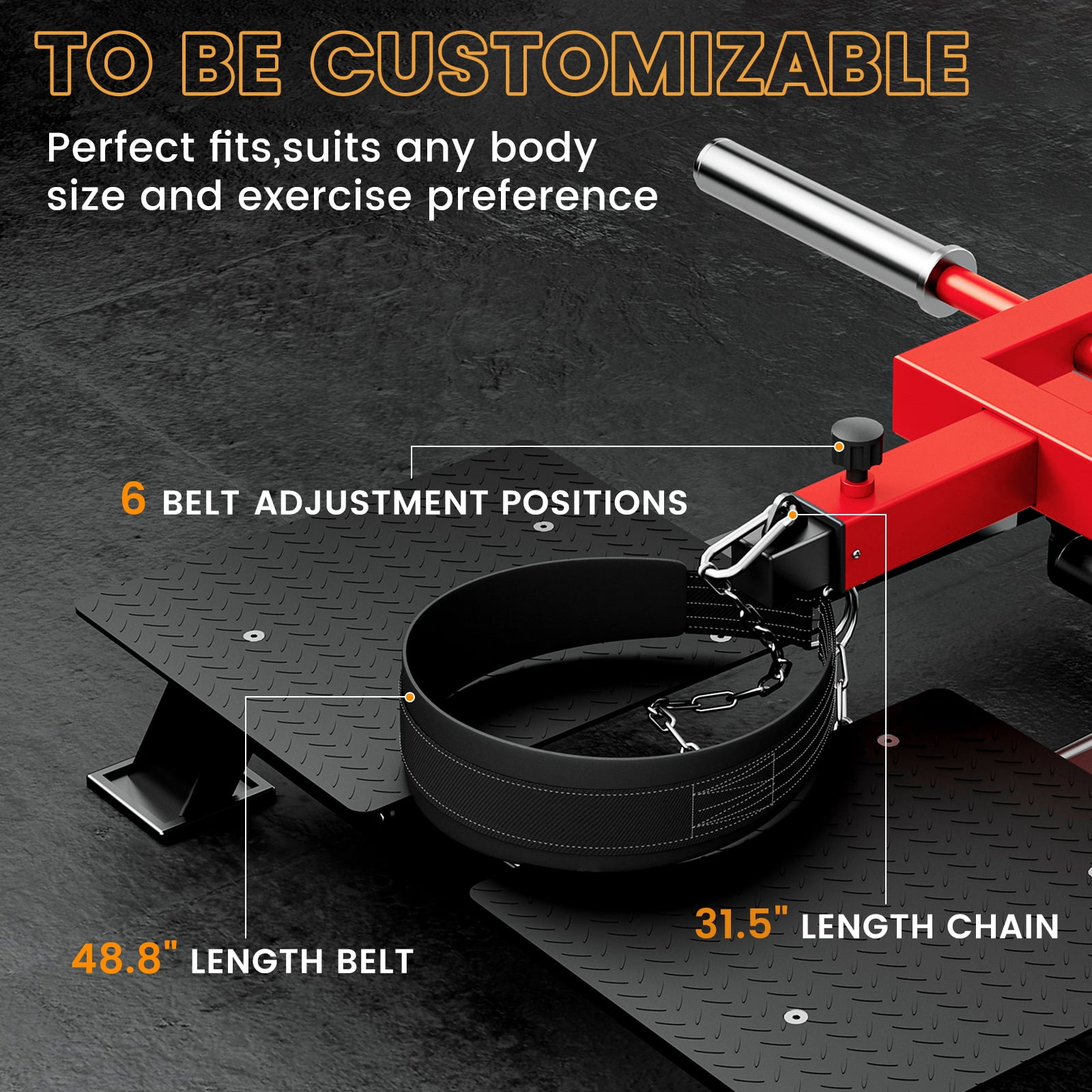 syedee Belt Squat Machine, Leg Machine for Strength Training, Hack Squat Machine with Weightlifting Belt - 4 Adjustable Positions, 800lb Weight Capacity