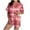 Hot Pink, variant on vigerkar Womens Cute Satin Pajama Set Print Short Sleeve Sleepwear Button Down Pjs Shorts Set Loungewear (Hot Pink, M)