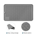 thumbnail image 2 of Unique Bargains Silicone Dish Drying Mat Set, 11.8' x 7.9' Dish Drain Pad Heat Resistant Suitable for Kitchen-Gray, 2 of 5