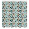 thumbnail image 2 of Ambesonne Education Shower Curtain, Books and Hearts Plot, 69"Wx84"L, Scarlet Olive Green and Blue, 2 of 4