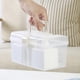 thumbnail image 4 of Contenedor transparente, portátil transparente con tapa duradera Estuche organizador para almacenar cosméticos Suministros Cremas Baño perfecl Contenedor transparente, 4 of 8