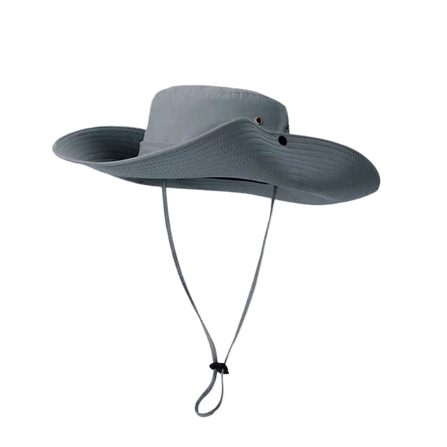 Guardoinrt Protective Casque Sunshade Hat For Men Foldable Brim And Windproof Rope Lightweight And Ventilated LightGray