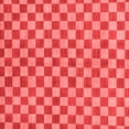 thumbnail image 1 of Ahgly Company Machine Washable Indoor Square Checkered Red Modern Area Rugs, 5' Square, 1 of 4