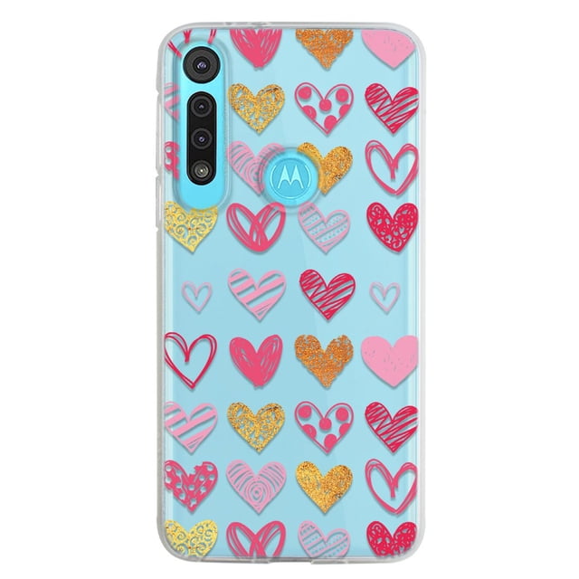 Funda para Moto G8 Play InstaCase Corazones Uso Rudo Antigolpes