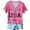 Pink, variant on 250 Anniversary Usa Shirt Women Fashion Casual Anniversary Print Short Sleeve Crew Neck Tee Shirt Top