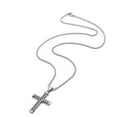 thumbnail image 4 of XIVORA Cross Necklace for Men – Polished Stainless Steel Cross Pendant Necklace 24″ Chain, Durable Silver-Tone Men's Necklace, Christian Jewelry Gift for Men, 4 of 6